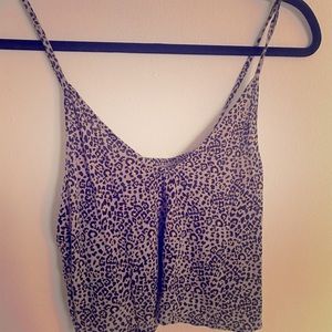 UO crop leopard print top